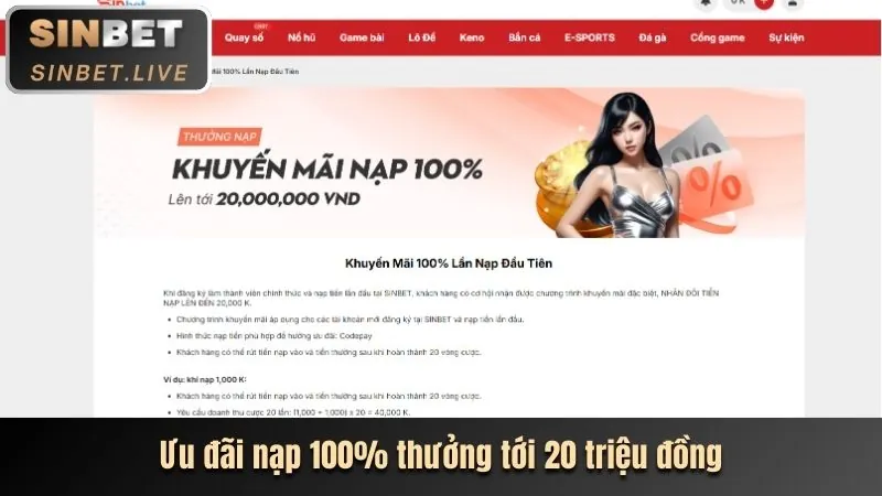 Thưởng chào mừng thành viên mới Vmax Đăng Ký